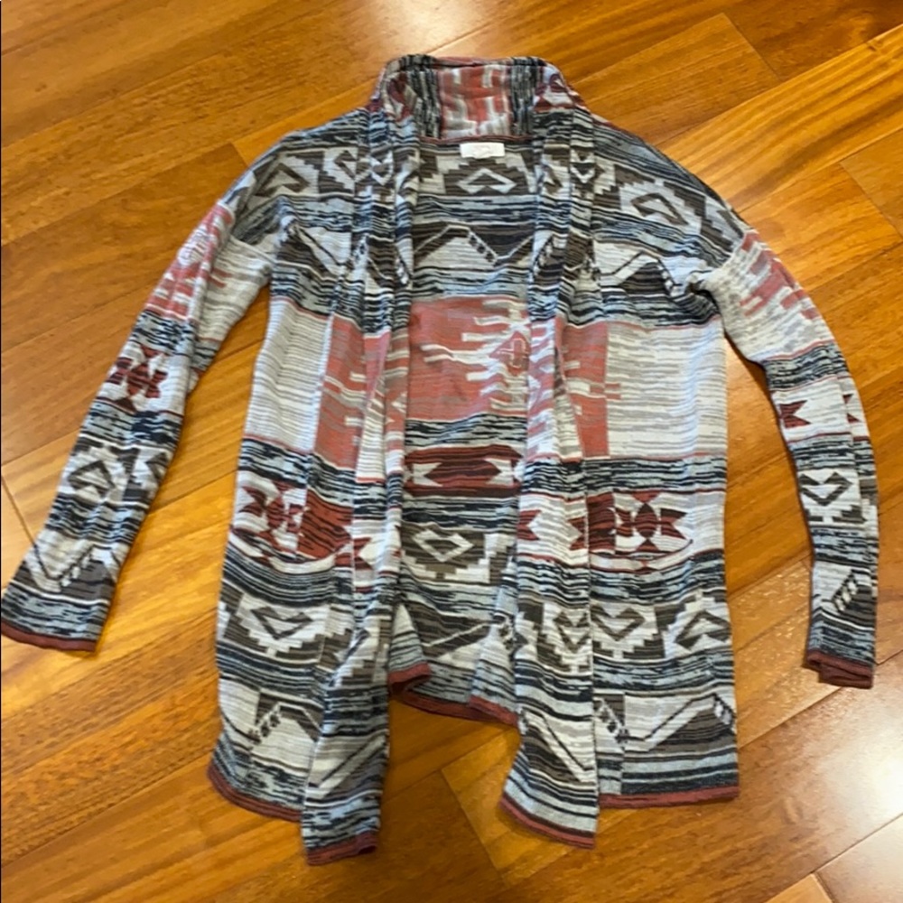 Sun and shadow long cardigan